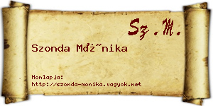 Szonda Mónika névjegykártya